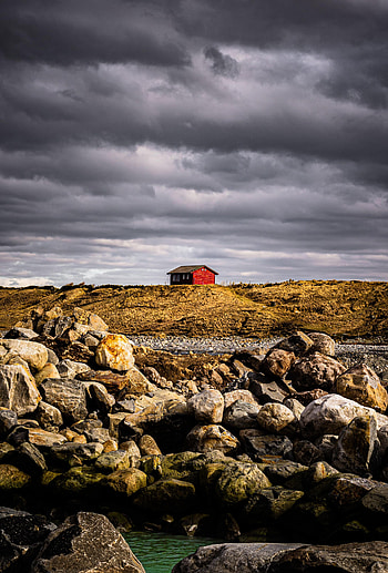 Nature, Stones, Sky, House, Relief HD phone wallpaper
