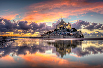 Mont St. Michel, Amazing view, Dusk, Travels HD wallpaper