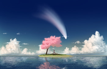 Girl Cherry Blossom Day , anime-girl, anime, artist, artwork, digital-art, pixiv HD wallpaper