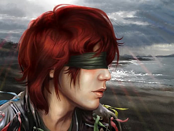 Chiaka, alone, hair style, red hair, lonely, fantasy, boy, cg, emo, face, redhead, sensual HD wallpaper