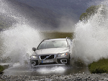 Volvo Splash, water, volvo, car, splash HD wallpaper