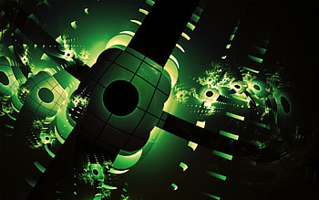 Green Auricles, abstract, yellow, green, bold, aura, aurora HD wallpaper