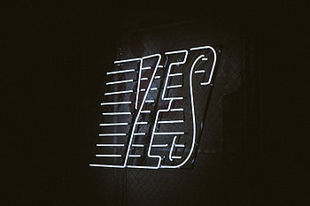 Words, Neon, Inscription, Word, Yes HD wallpaper