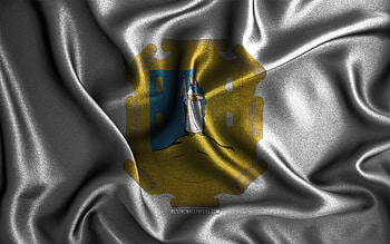 San Luis Potosi flag, , silk wavy flags, mexican states, Day of San Luis Potosi, fabric flags, Flag of San Luis Potosi, 3D art, San Luis Potosi, North America, States of Mexico, San Luis Potosi 3D flag, Mexico HD wallpaper
