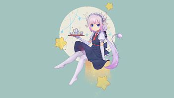 Maid, minimal, kanna kamui HD wallpaper