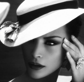Retro Lady, fashion, white, black, graphy, cool, people, hats HD wallpaper