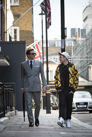 New Kingsman , Colin Firth as Kingsman, Iconic suits, Action-packed scenes HD phone wallpaper