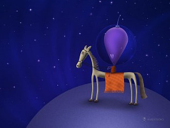 Horse Rider, space, horse, planet, alien HD wallpaper