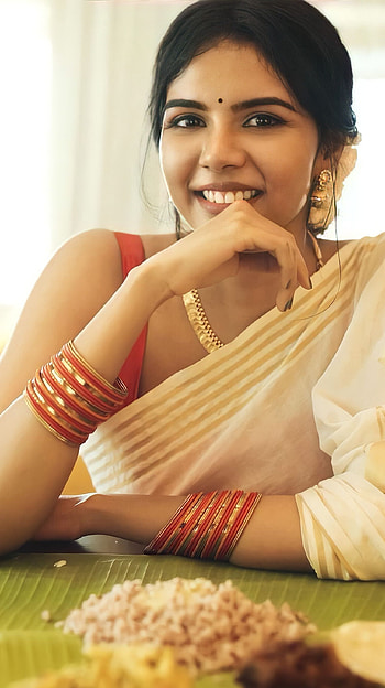 Kalyani Priyadarshini, mollywood actress, onam HD phone wallpaper