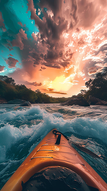 Wild river ride, kayaking, river, nature, Sports HD phone wallpaper