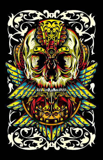 Skull, art, symmetry HD phone wallpaper
