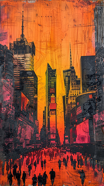 Times Square Artistic - New York City Vibrance, New York HD phone wallpaper