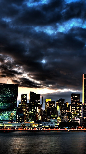 4 k, City Night HD phone wallpaper