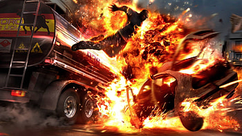Auto, Fantasy, Art, Fire, Explosions HD wallpaper