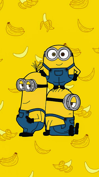 Minions, banana, art, cartoon, smile HD phone wallpaper