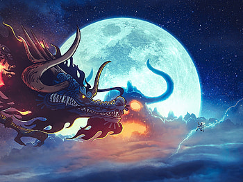 Luffy (Gear 5) VS Kaido, Kaido (One Piece), Monkey D. Luffy, Gear 5 (One Piece), Anime, One Piece, Luffy Vs Kaido HD wallpaper
