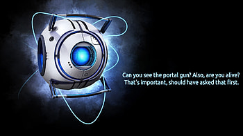 Video Games Portal 2 Valve Corporation Robots Spheres Black Background HD wallpaper