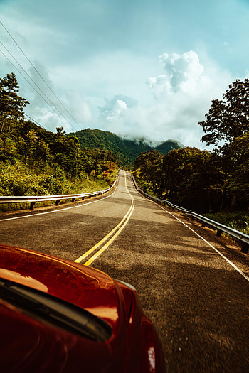Nature, Mountains, Road, Markup, Car, Machine HD phone wallpaper