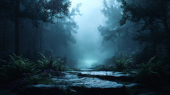 Misty Forest Dawn, mist, forest, fog, nature, tree HD wallpaper