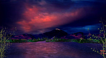 Cotton Candy Sunset 1600x900, lakes, nature, mountains, sunsets HD wallpaper