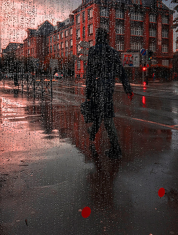 Rain, Drops, City, Silhouette, Miscellanea, Miscellaneous, Wet HD phone wallpaper