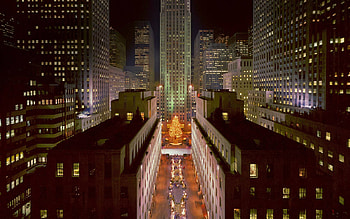 Rockefeller Center, Christmas tree, Rockefeller Plaza, New York HD wallpaper
