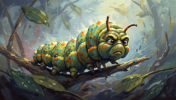 Grumpy Grove Caterpillar —, Insect HD wallpaper
