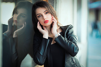Black Clothing Jacket Beautiful Girl, girls, model, black-dress HD wallpaper