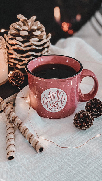 Christmas mug, Coffee drink, Festive holiday, Warm beverages HD phone wallpaper
