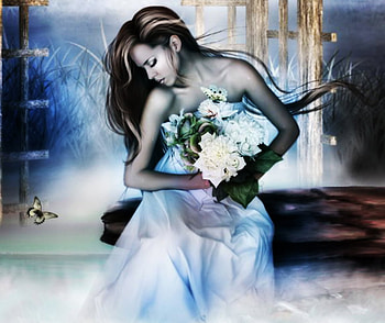 Fantasy girl, girl, forests, flowers, fantasy HD wallpaper