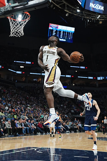 Zion Williamson, Air Jordan 34s, Basketball graphy, NBA player HD phone wallpaper