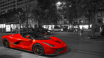 Ferrari LaFerrari, Red supercar HD wallpaper