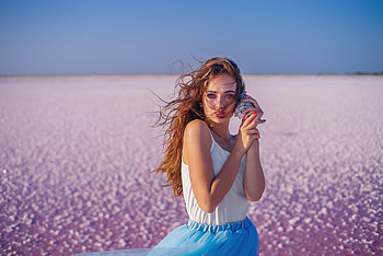 Depth Of Field Girl Lipstick Long Hair On Face , girls, model, depth-of-field HD wallpaper