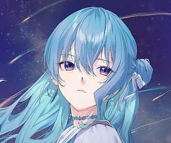 Hoshimachi Suisei, hololive, Hoshimachi Suisei, Anime, Virtual Youtuber HD wallpaper