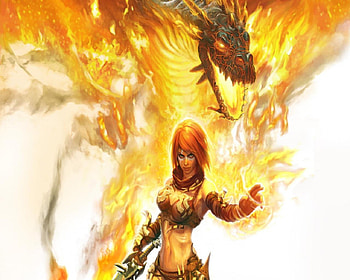 Dragon Spirit, Spirit, Dragon, Warrior, Sword, Woman, Fire HD wallpaper