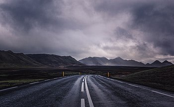 Nature, Mountains, Clouds, Road, Valley HD wallpaper