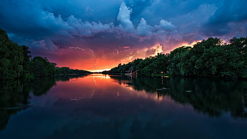 Landscape, Nature, Rivers, Sunset HD wallpaper