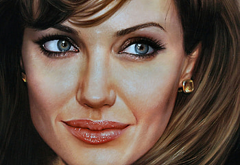 Angelina Jolie, cinema, art, beautiful, actress, illustration, artwork, celebrity, wide screen, films, painting, portrait, movies, film star, movie star HD wallpaper