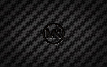 Michael Kors carbon logo, , grunge art, carbon background, creative, Michael Kors black logo, fashion brands, Michael Kors logo, Michael Kors HD wallpaper