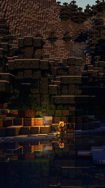 Cold day, fishing, video game, Minecraft HD phone wallpaper