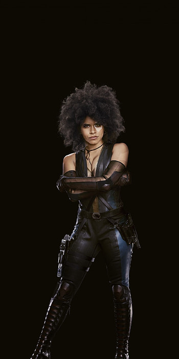 Domino, Deadpool, Zazie Beetz, Dark HD phone wallpaper