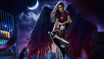 Dark Angel , angel, artist, artwork, digital-art, artstation, wings HD wallpaper