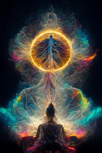 Mind Over Matter, beautiful, art, woman, world, meditation, spirtual, chakra, psychedellic, colorful, energy HD phone wallpaper