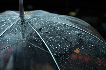 Umbrella, bokeh, rain, drops HD wallpaper