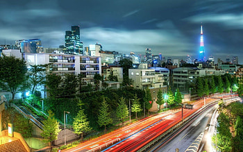 Cities, Trees, City, Skyscraper, Building, Road, r, China HD wallpaper