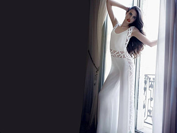 Margaret Qualley, sexy, model, black white, dancer, , Margaret, beautiful, actress, dress, 2019, Qualley HD wallpaper