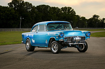 1955-Chevrolet-210-Gasser, 1955, Blae, Classic, GM HD wallpaper