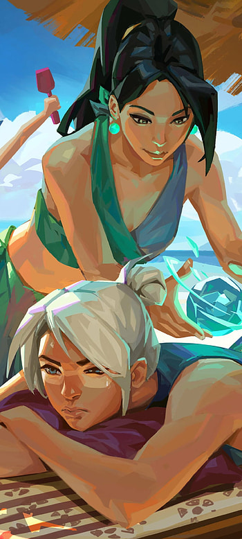 Sunlit Duo — Sage & Jett (Valorant) , Jett (Valorant), video game, Valorant HD phone wallpaper