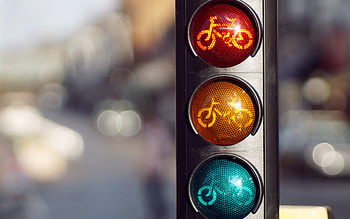 traffic lights for bicycles, bike lane, bike concepts, traffic lights, traffic control HD wallpaper