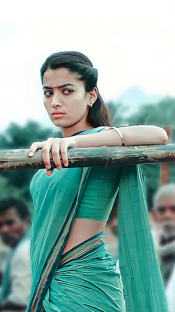 Rashmika mandanna, sultan, tamil movie, saree beauty HD phone wallpaper